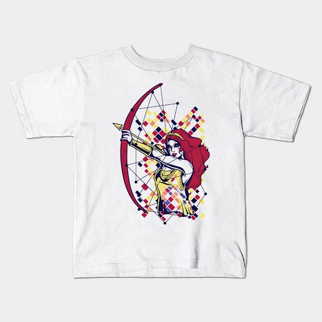 Archer Girl Kids T-Shirt by Designious